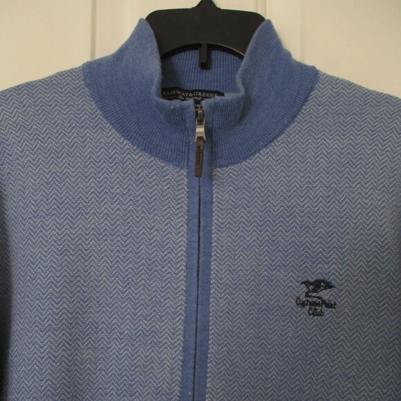 Fairway & Greene Mens L/S "Cypress Point Club" Merino Wool Golf Sweater - M - Picture 3 of 3